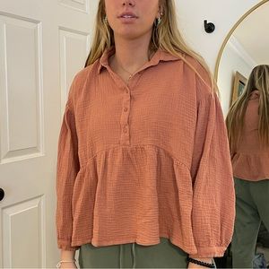 Oversized button up